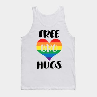 Free Bro Hugs - Black Text Tank Top